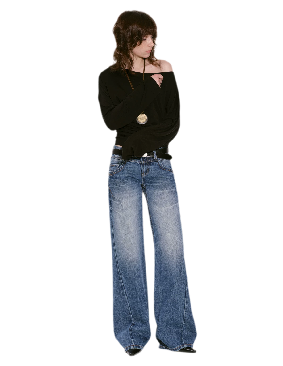 Lyocell Off-Shoulder Cropped Top