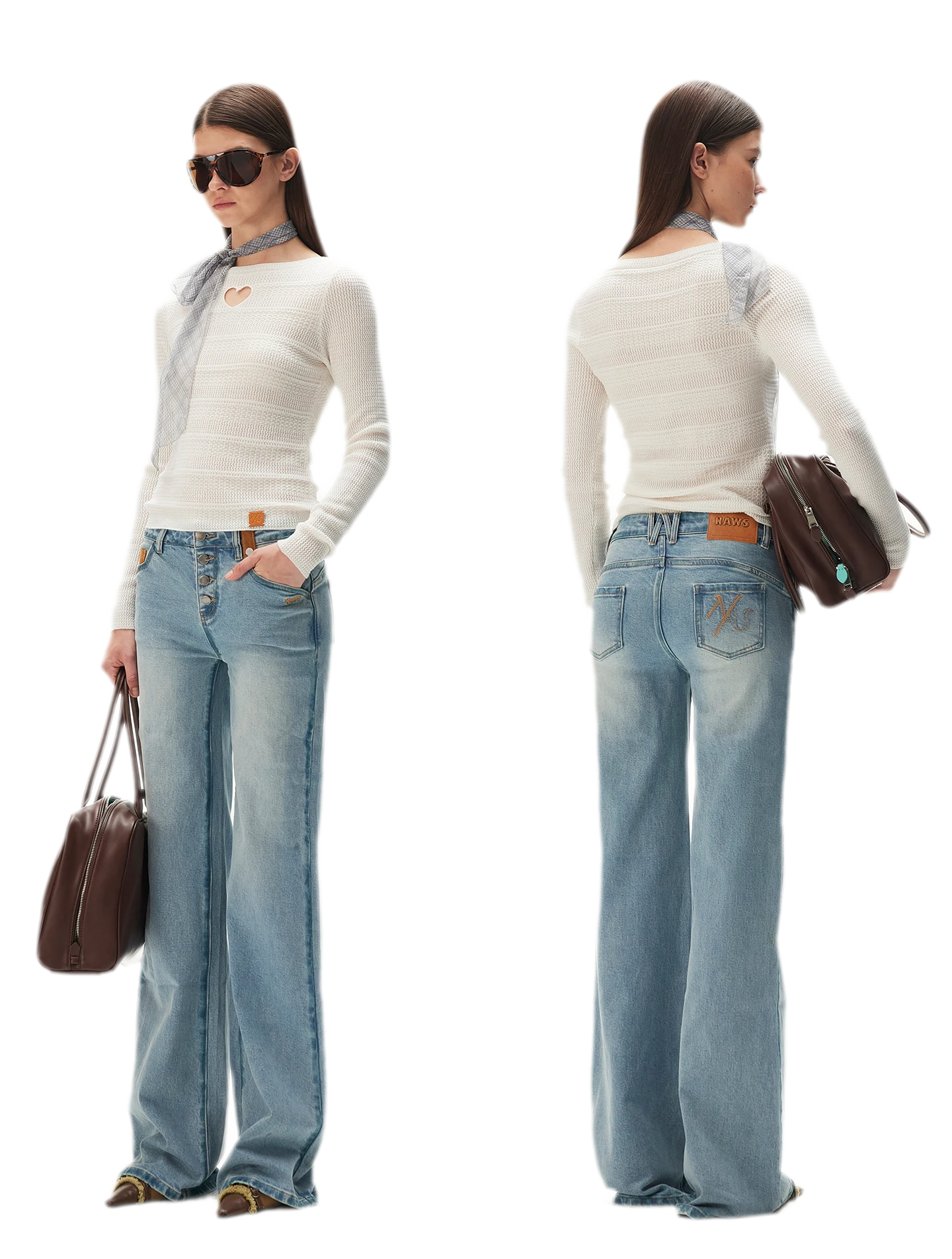 Washed Straight-Leg Jeans