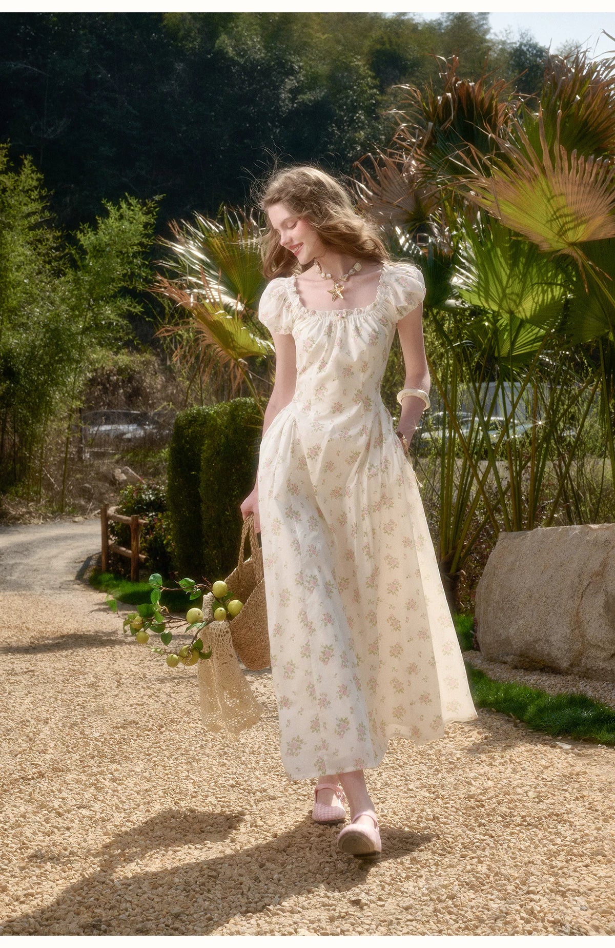Cream Rose Holiday Rose Dress