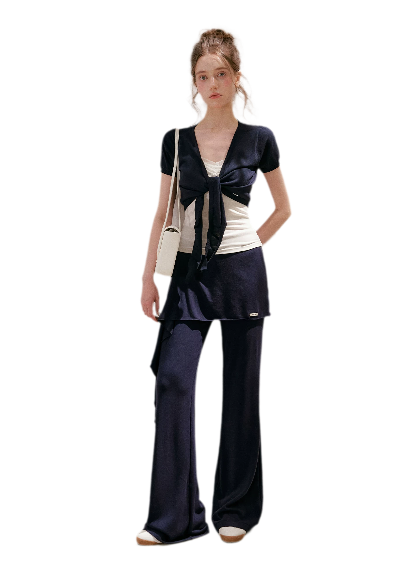 Wrap Tie Flared Pants