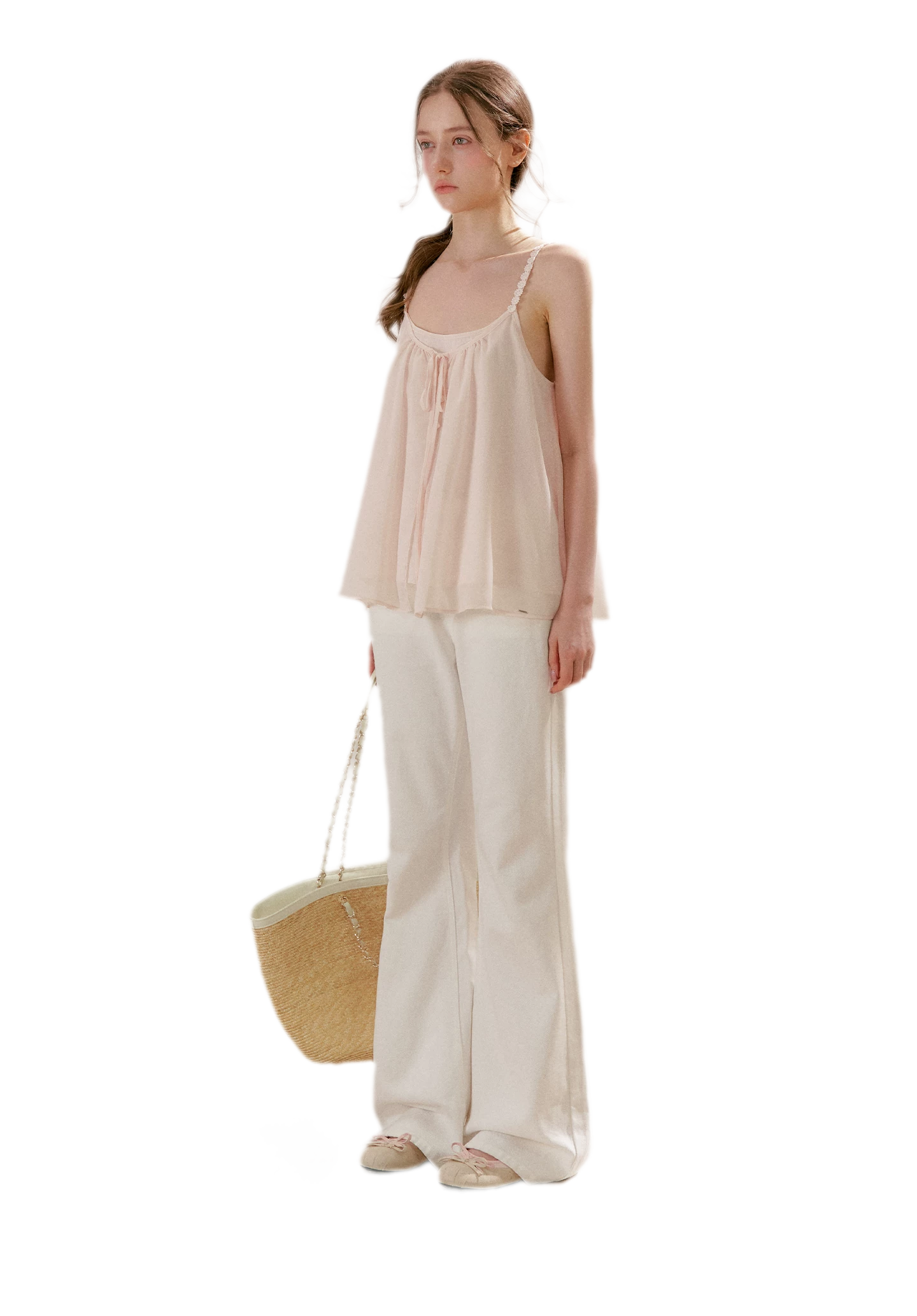French Holiday Chiffon Top