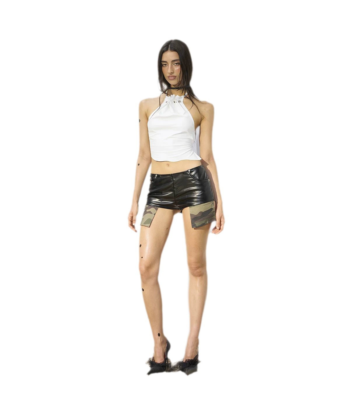 Matte PU Pocket Shorts