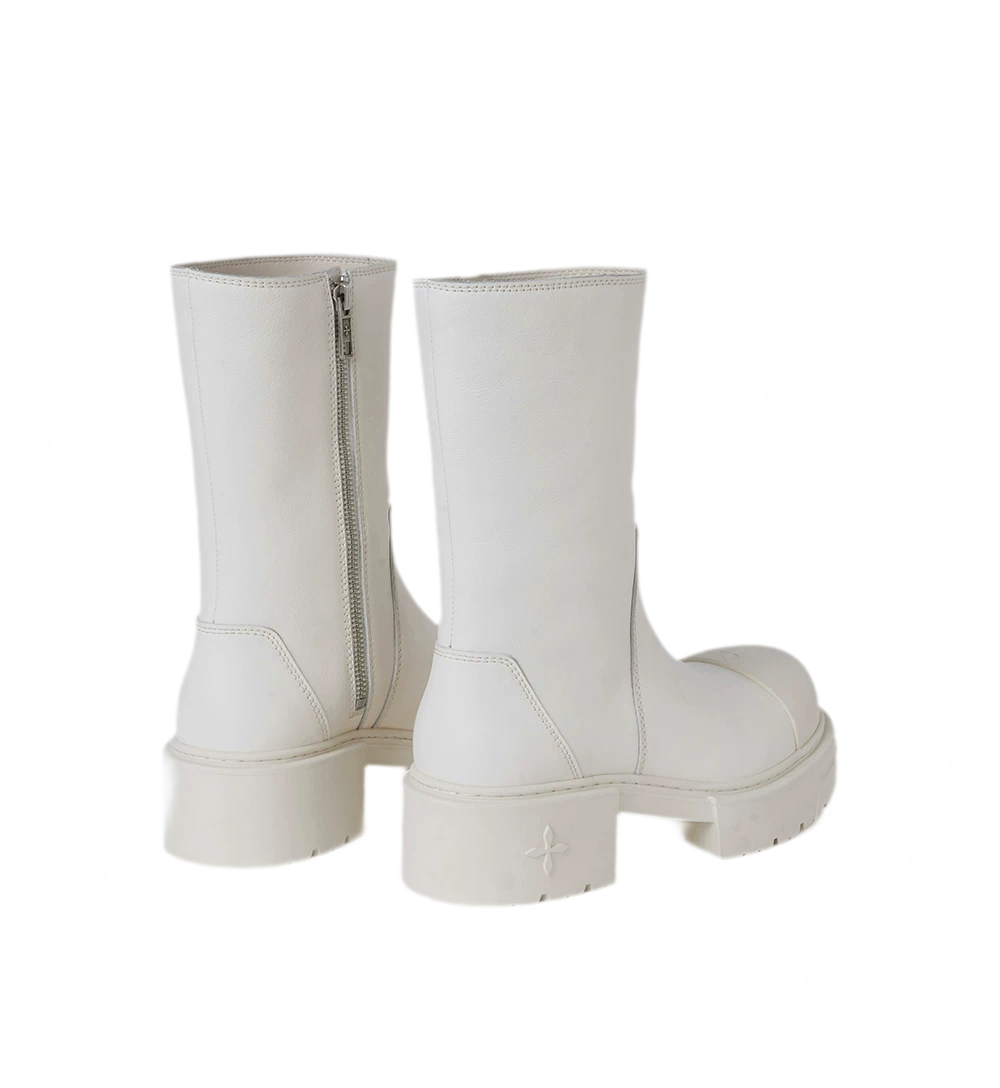 Mid-Calf Leather Boots