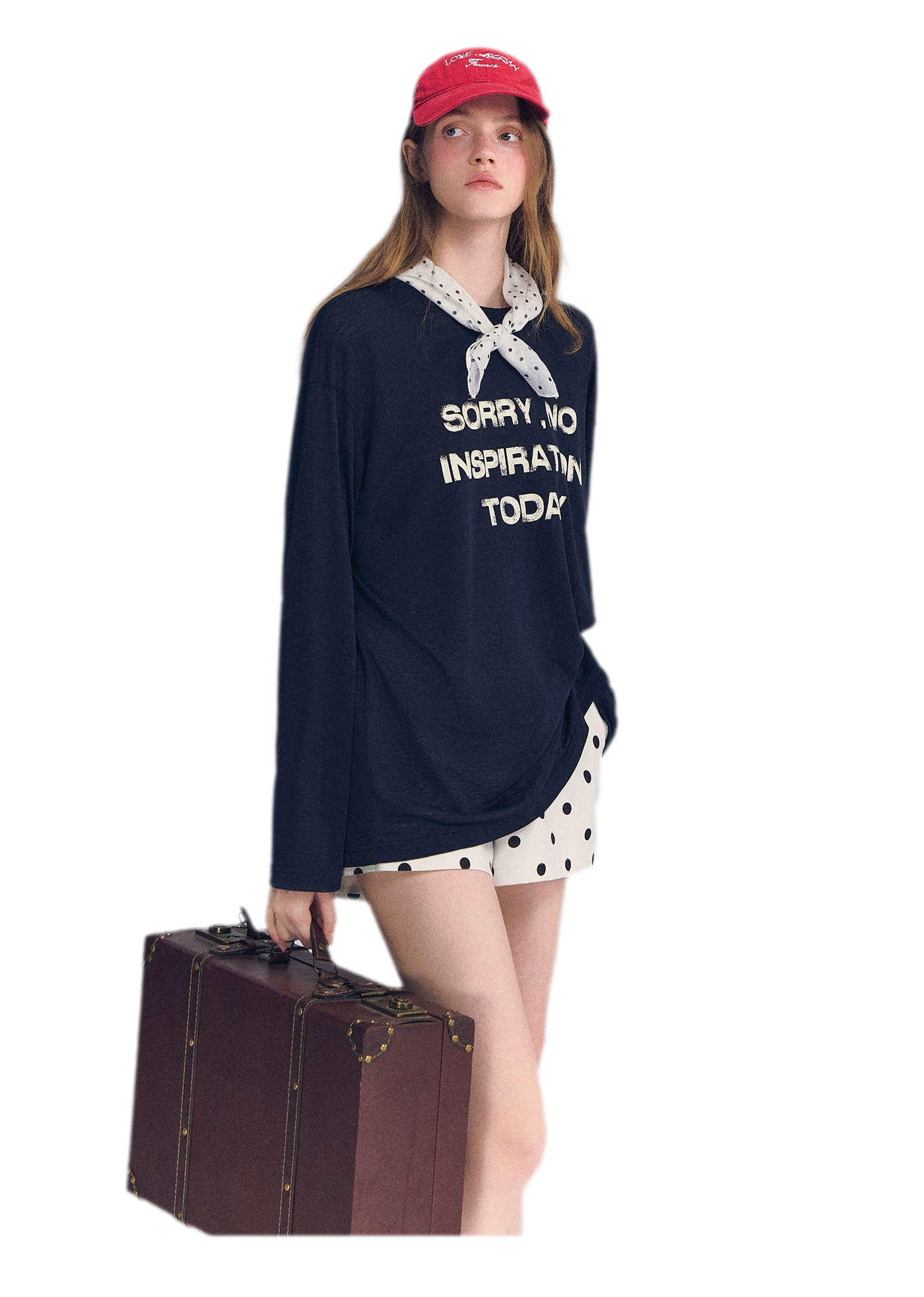 Lyocell Print Long Sleeve Top