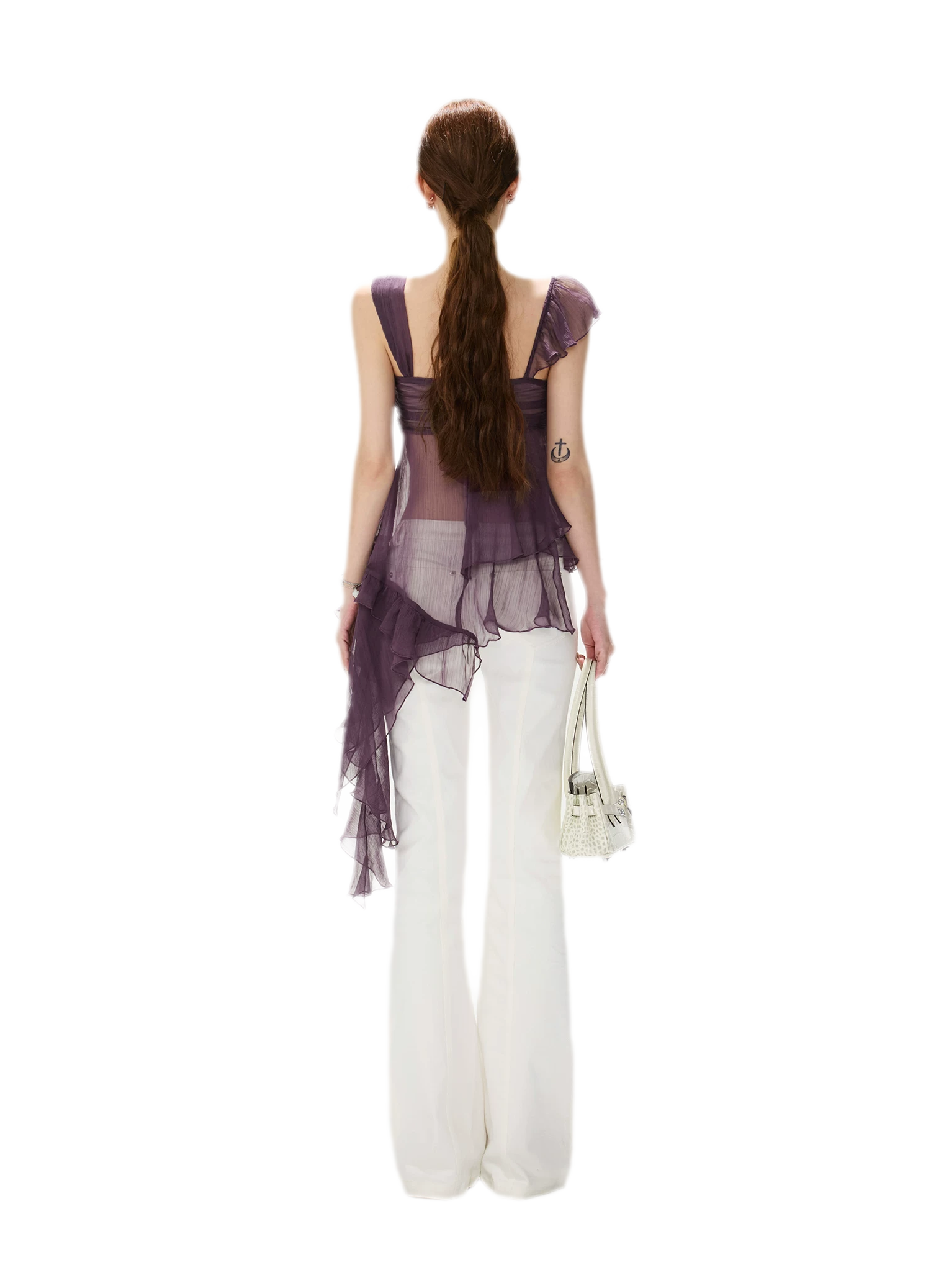 CYNR Misty Chiffon Ruffle Cami – view 16