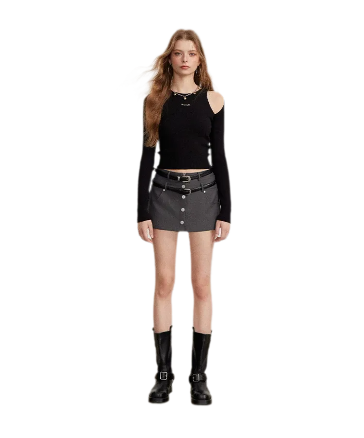 Double-Waist Convertible A-Line Skort