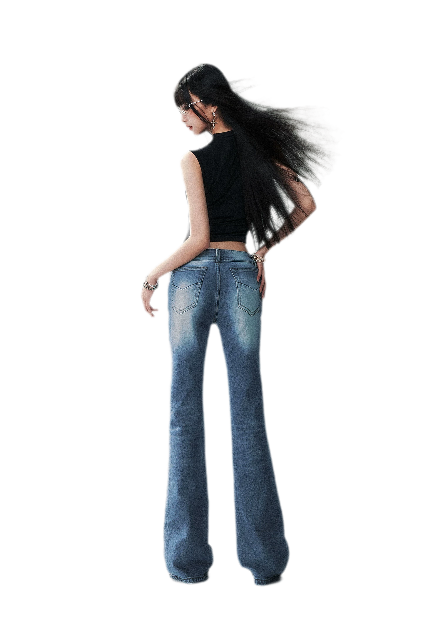 Low Rise Flare Jeans