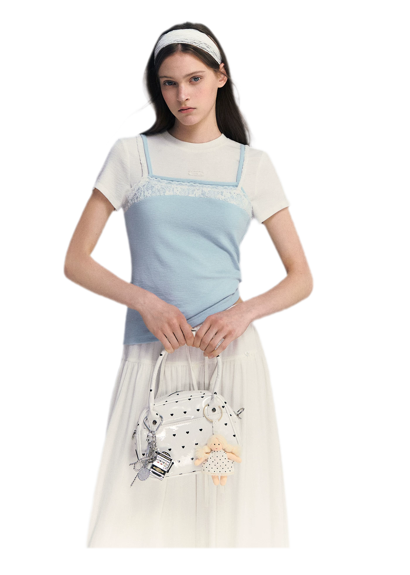 Lace Trim Layered Tee