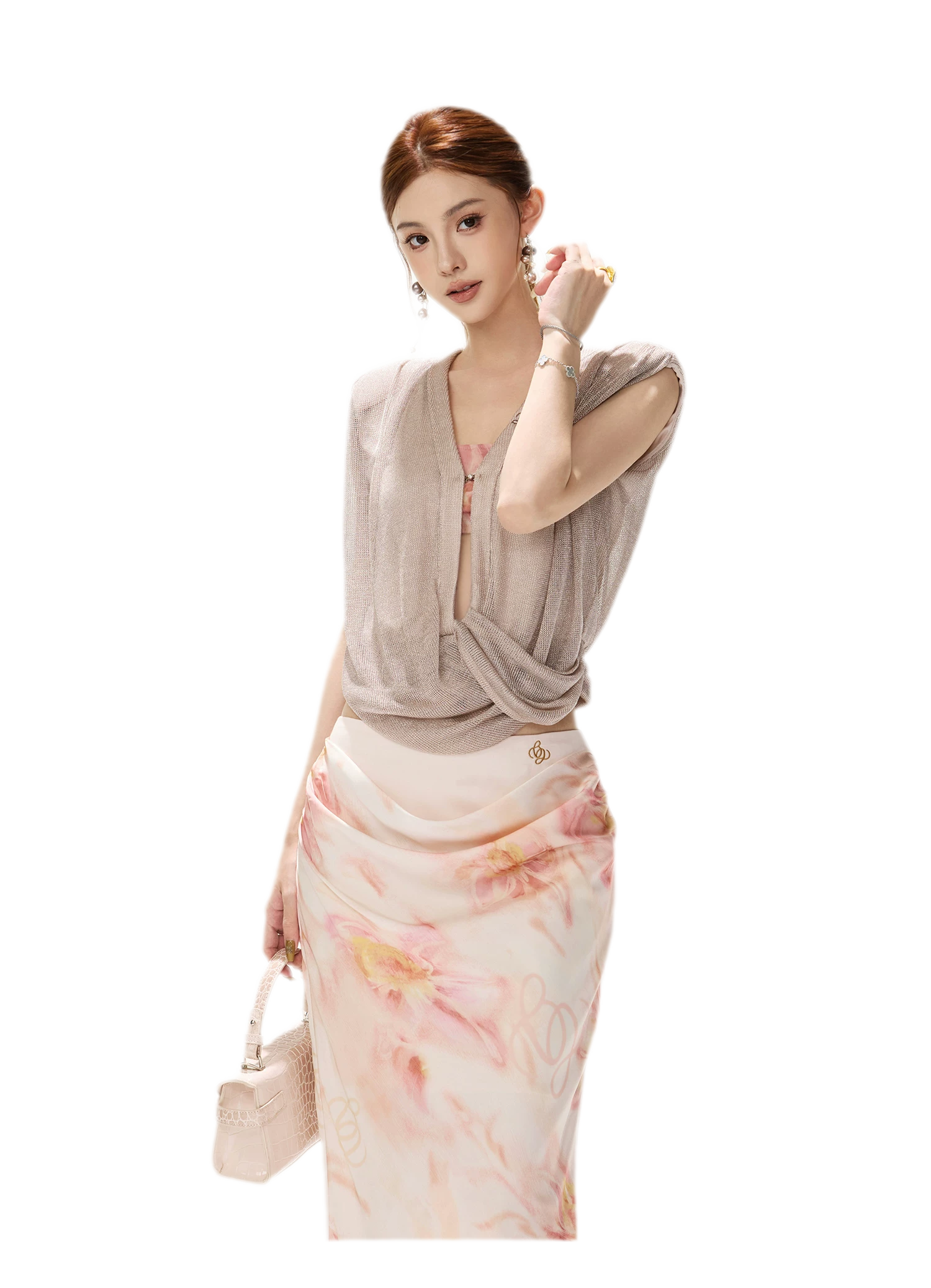 Shimmer Knit Twist Top
