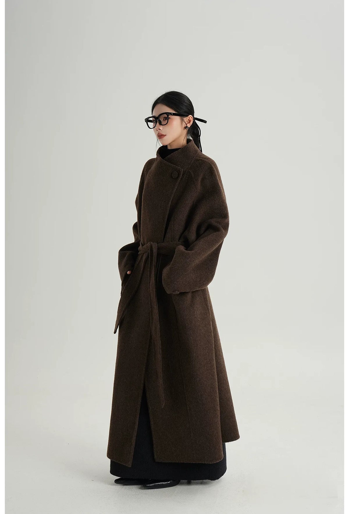 Hand-Sewn Belted Wool Coat