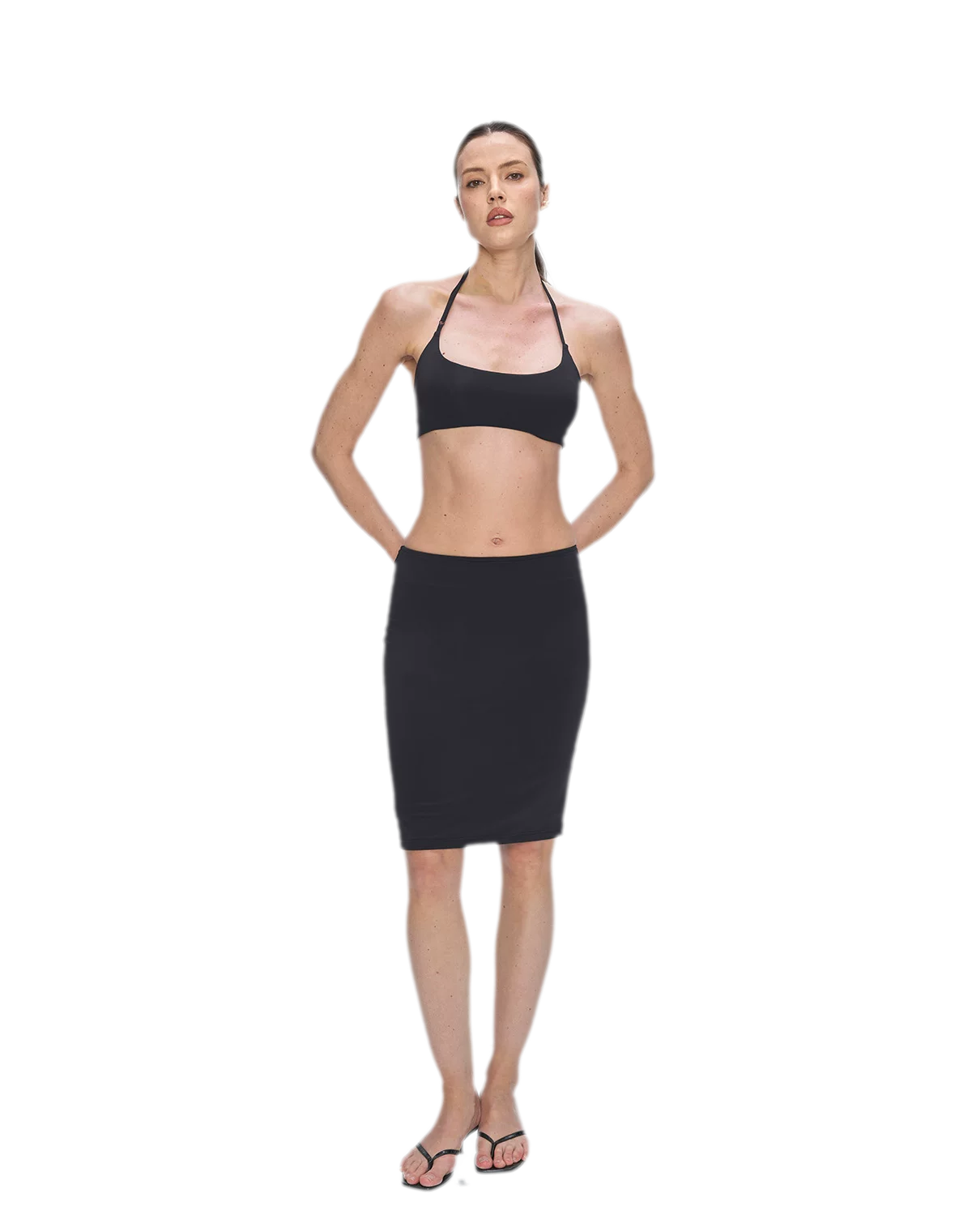 Nude Feel Layered Skirt