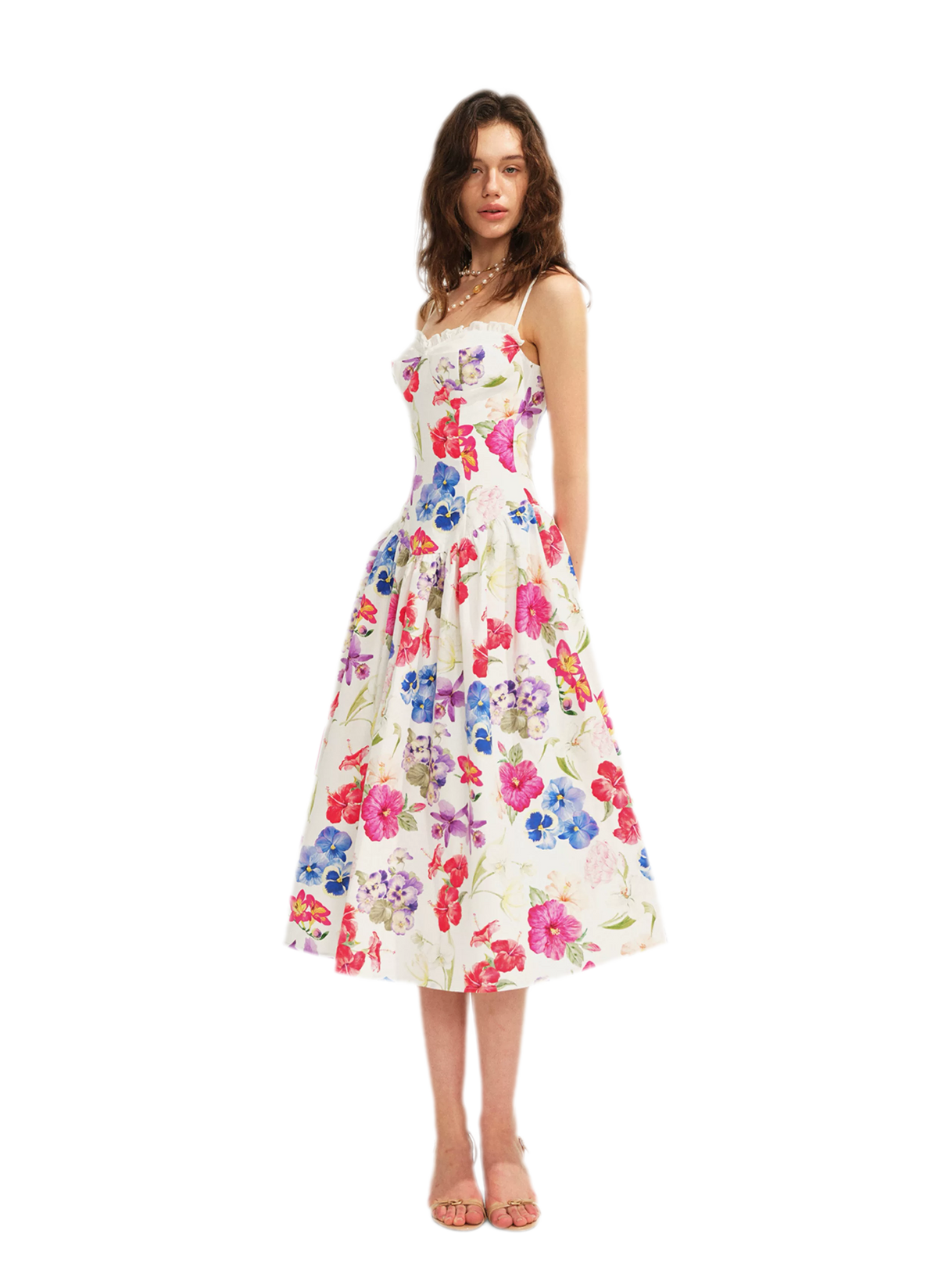 Watercolor Floral Fitted Dress