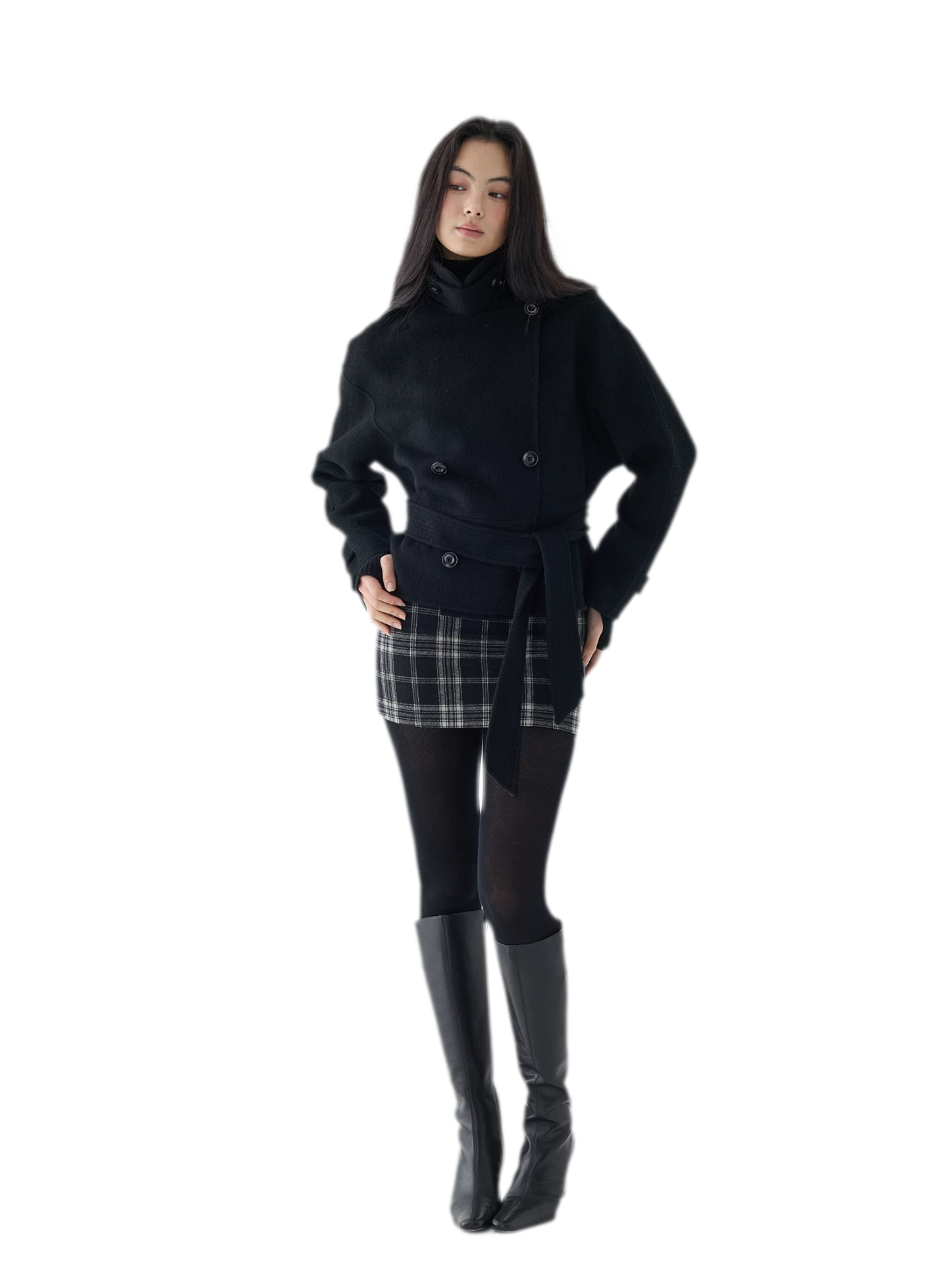 Double-Faced Wool Short Coat