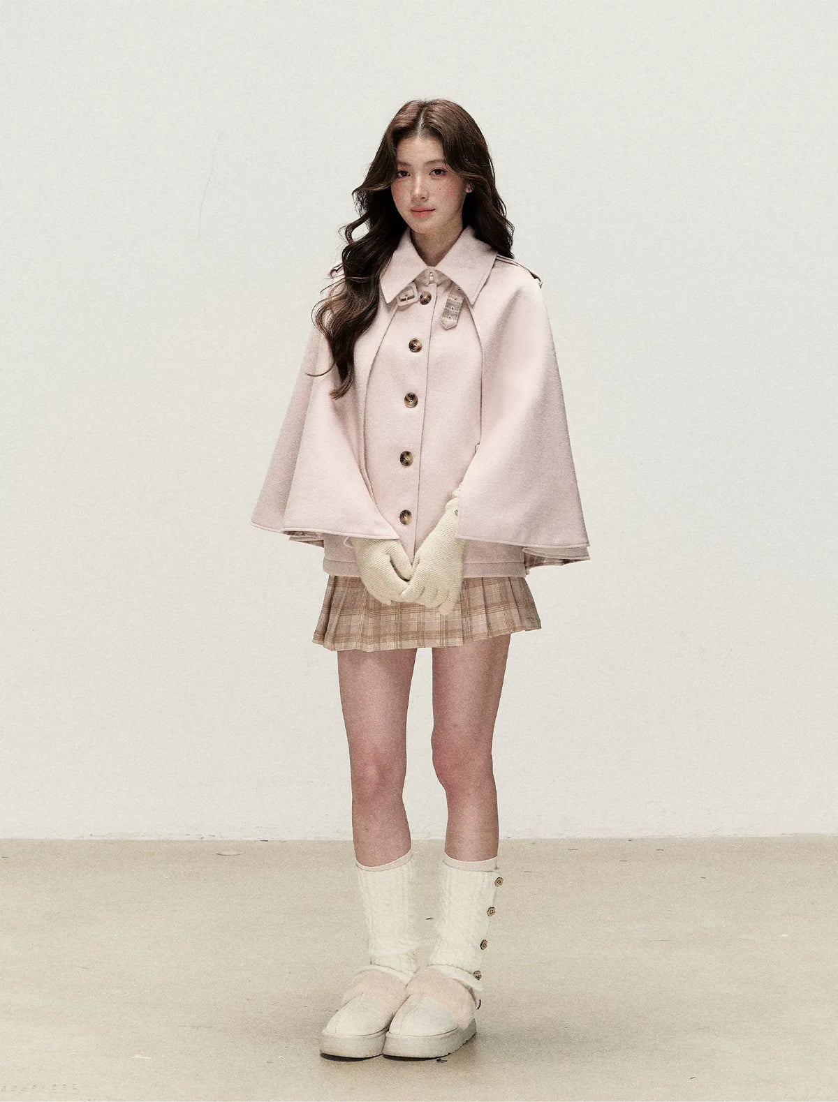 720g Wool Blend Cape Coat