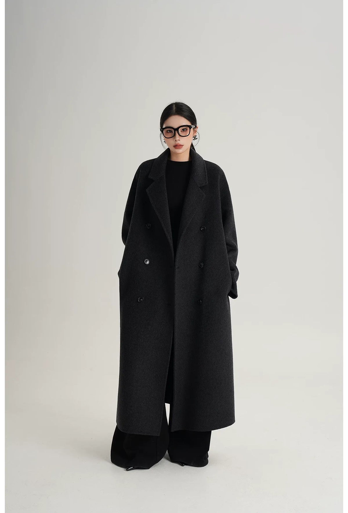 Fuzzy Wool Oversized Long Coat