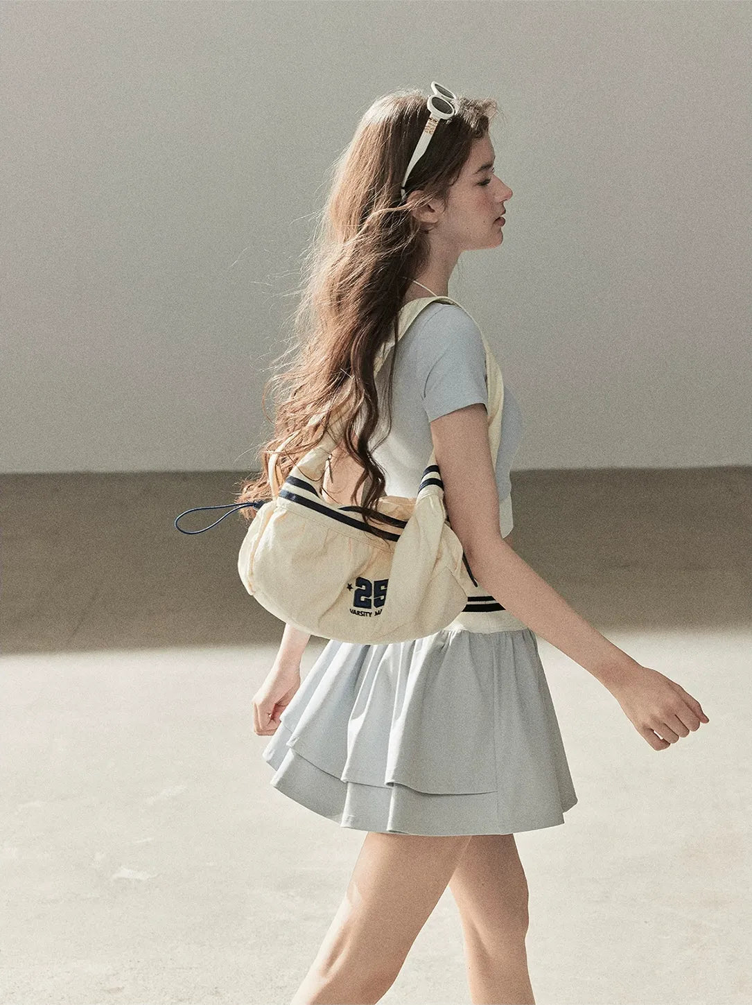 Contrast Layered Tennis Skort Set