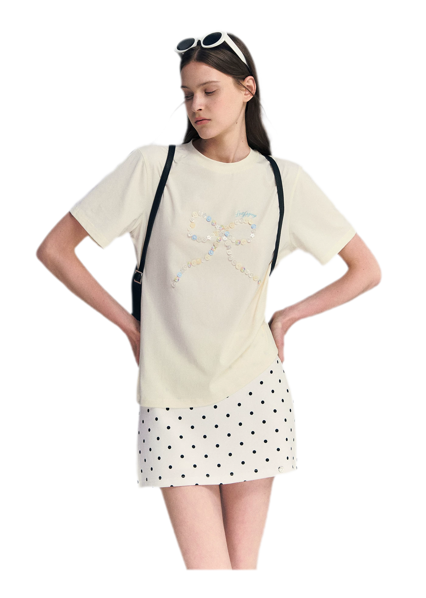 Hand-Sewn Bow T-Shirt