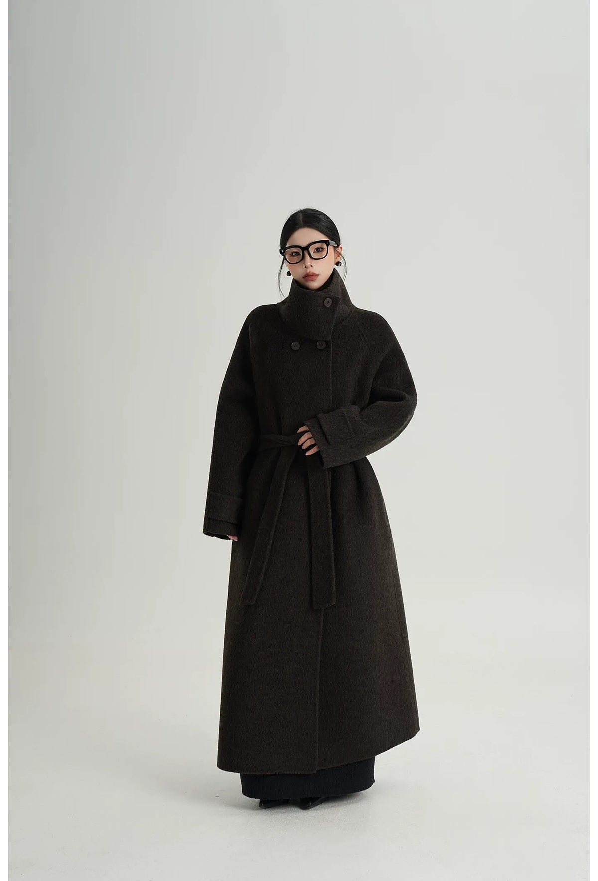Hand-Sewn Longline Wool Coat