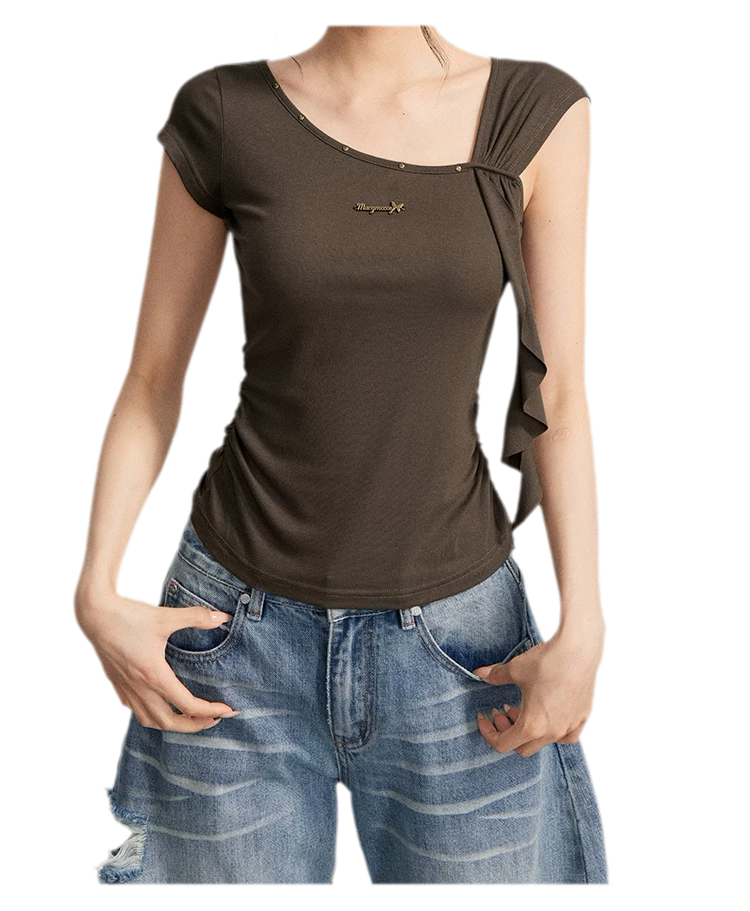 Draped Asymmetric Tee