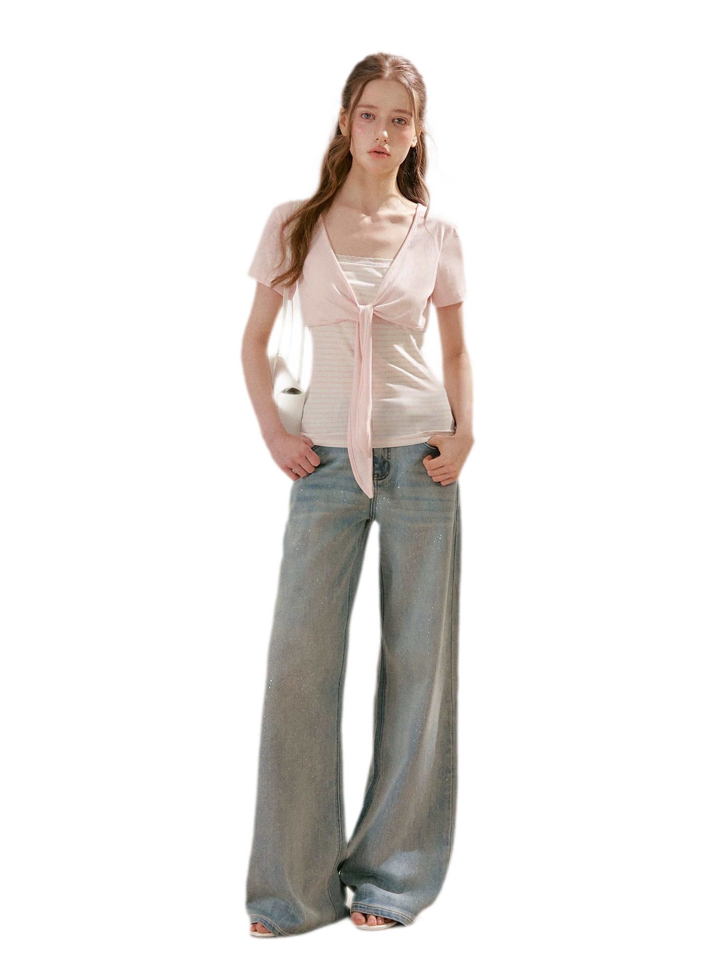 Sparkling Galaxy Wide-Leg Jeans