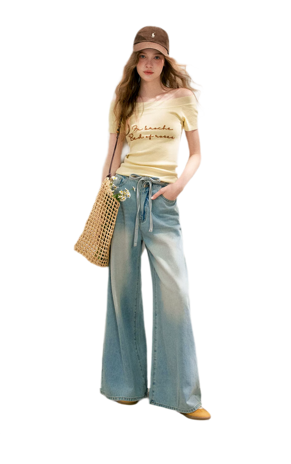 Lyocell Embroidered Knit Tee
