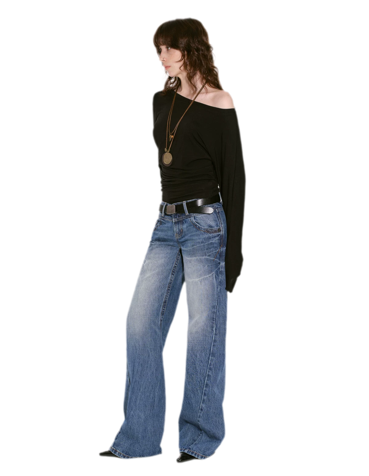 Lyocell Off-Shoulder Cropped Top