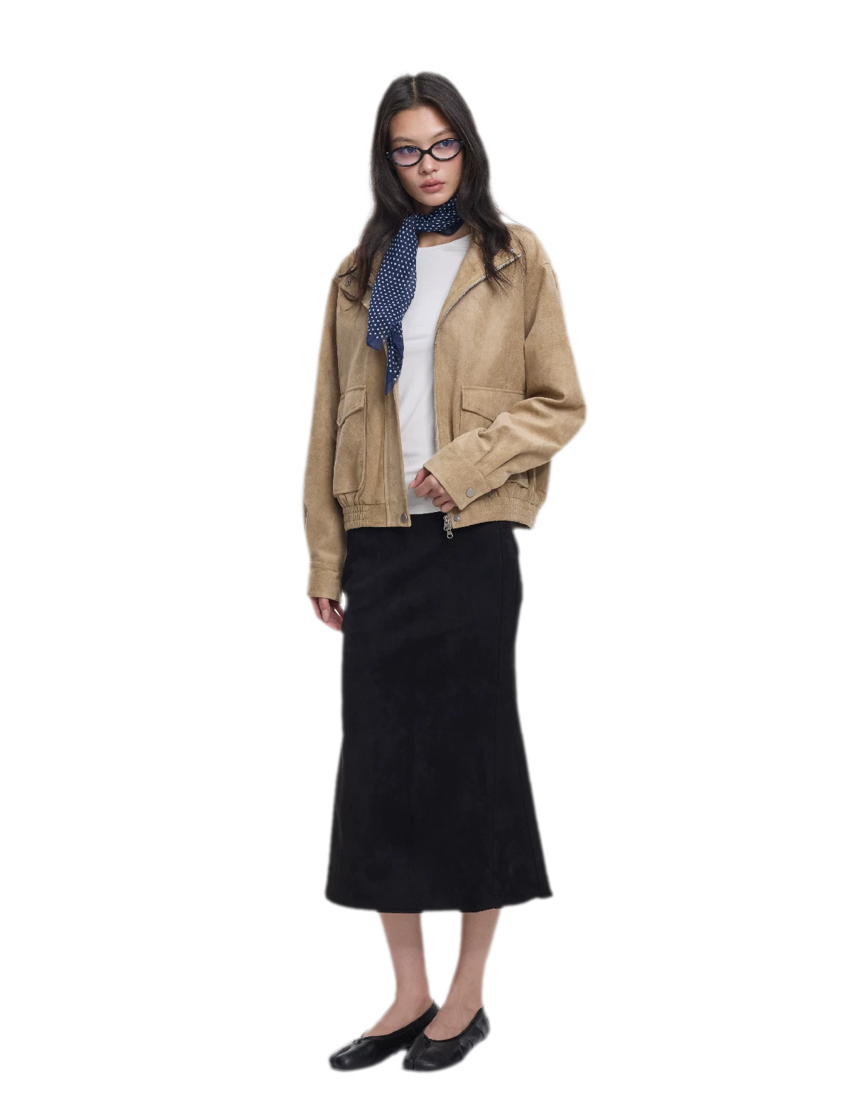 Faux Suede Structured Jacket