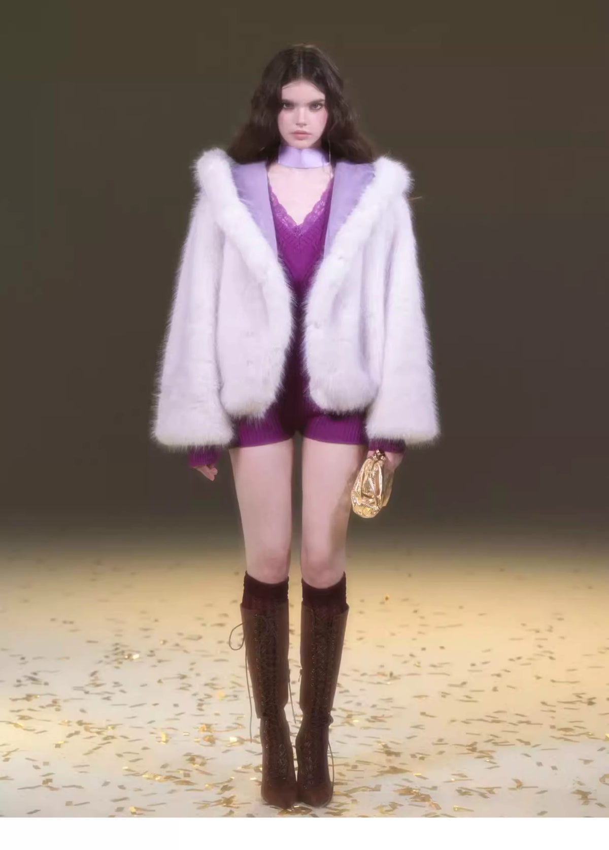 Reversible Suede Fur Winter Jacket