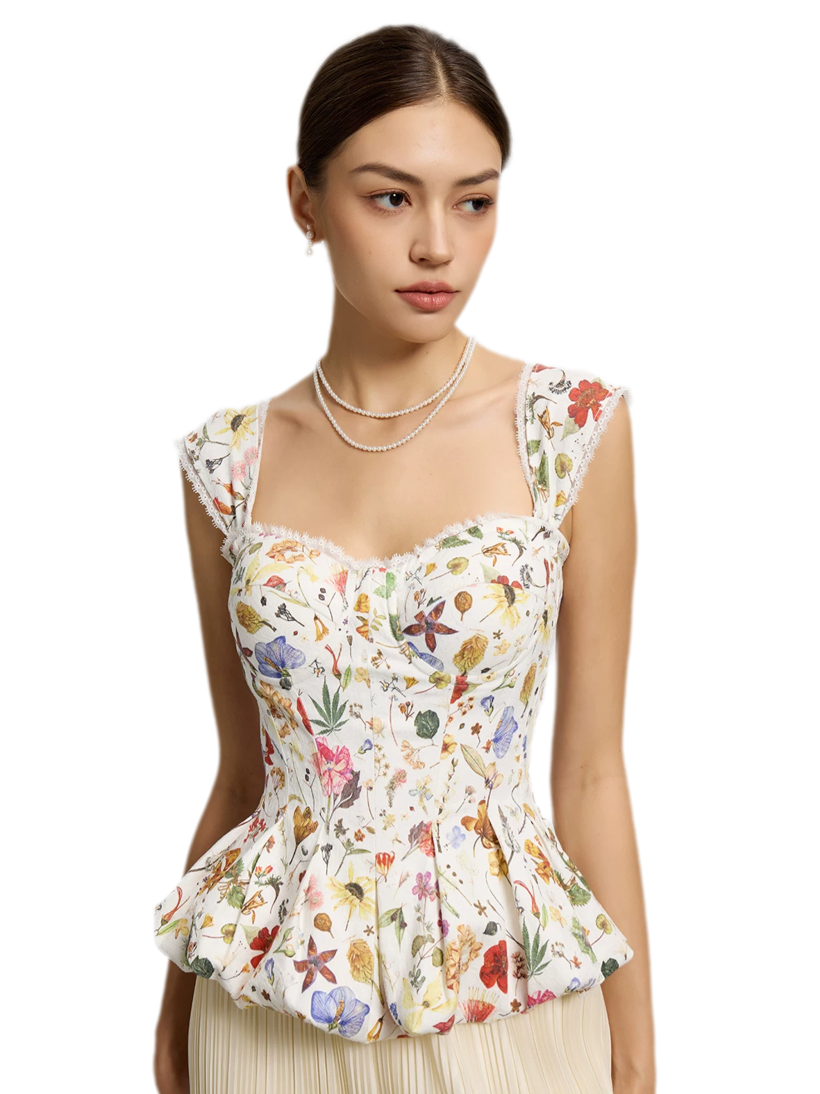 Floral Boned Corset Top