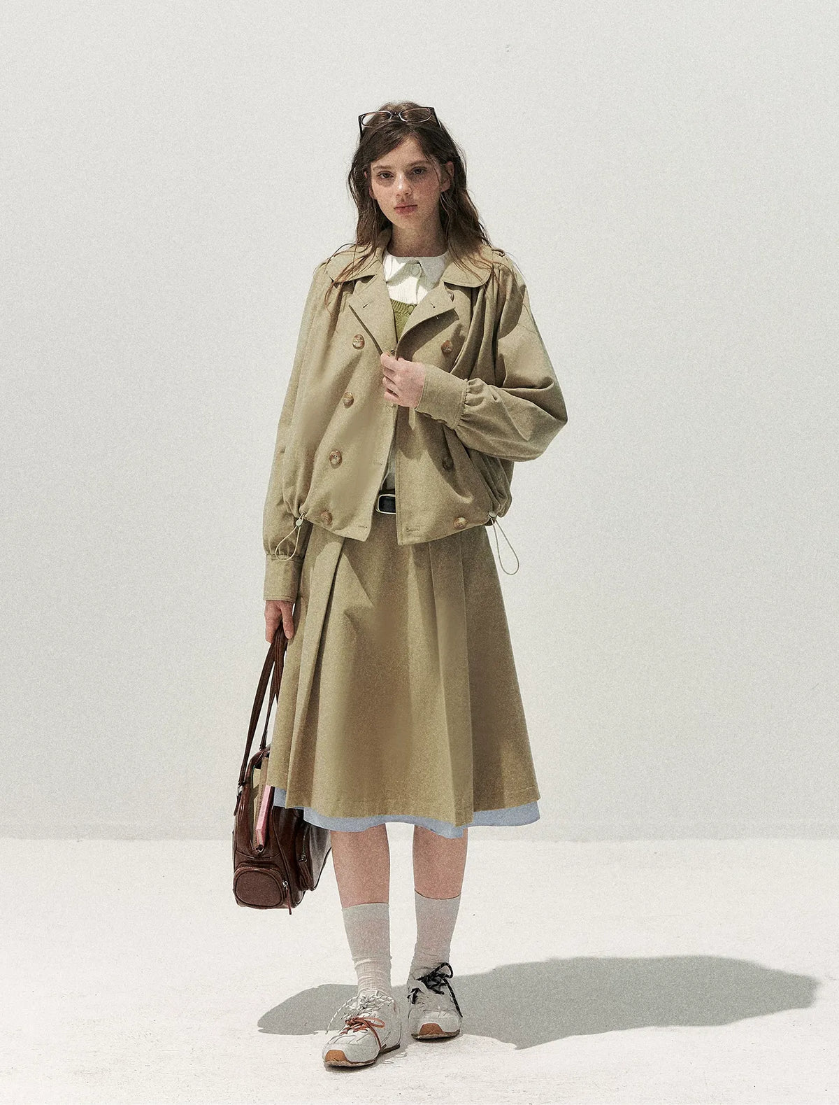 Peter Pan Collar Trench Dress