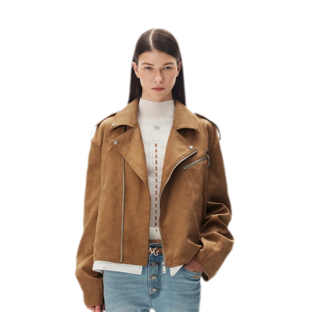 Suede Velvet Relaxed Jacket