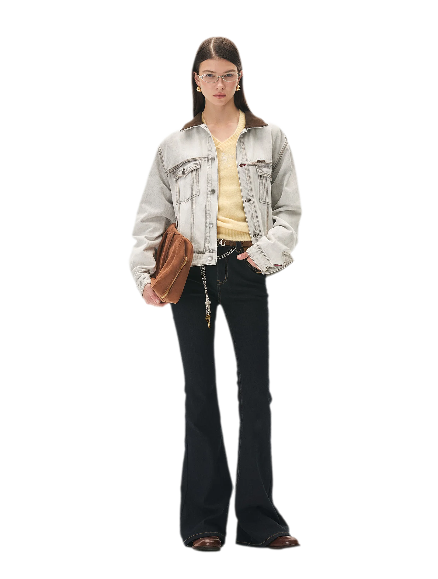 Enzyme Washed Suede-Panel Jacket