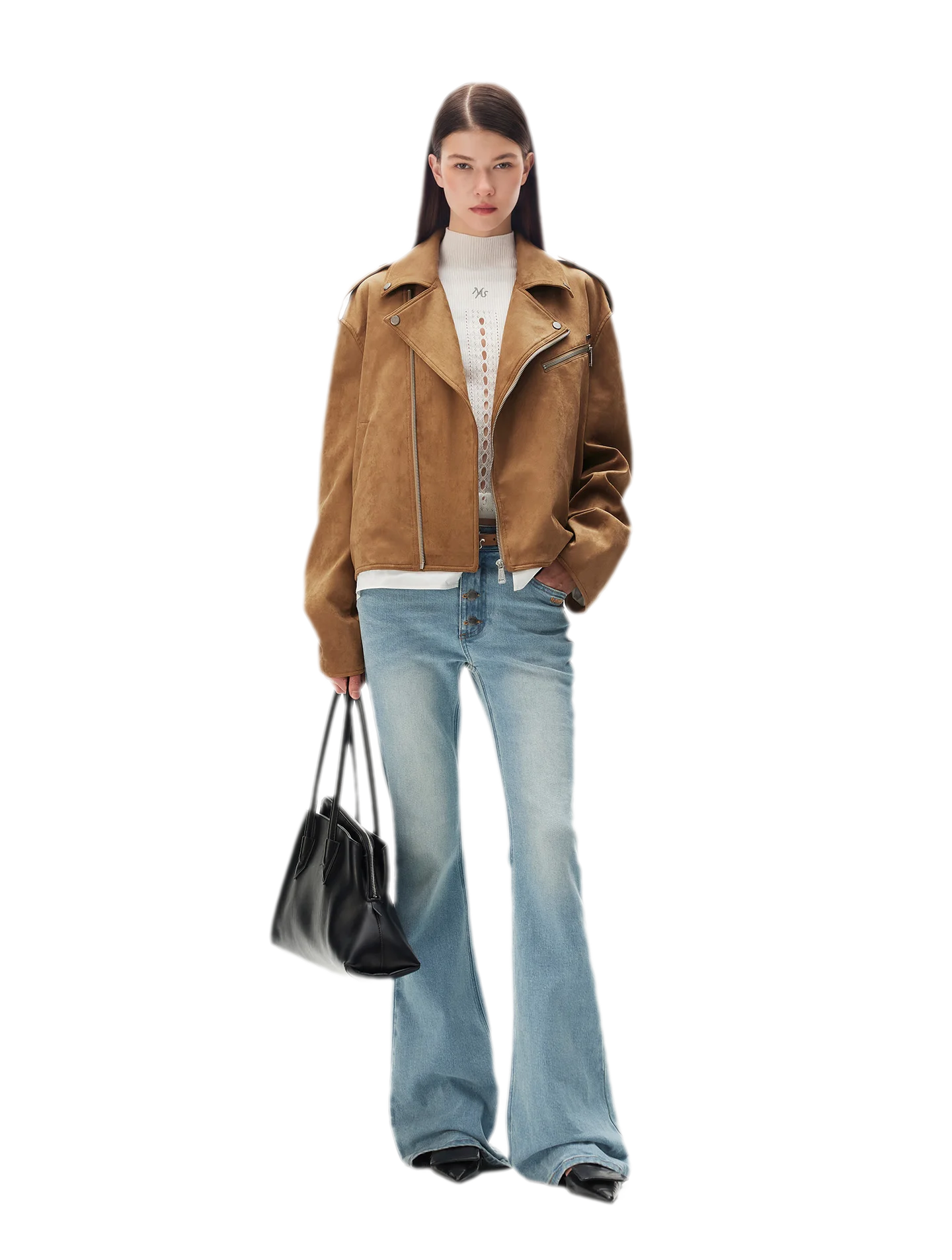 Suede Velvet Relaxed Jacket