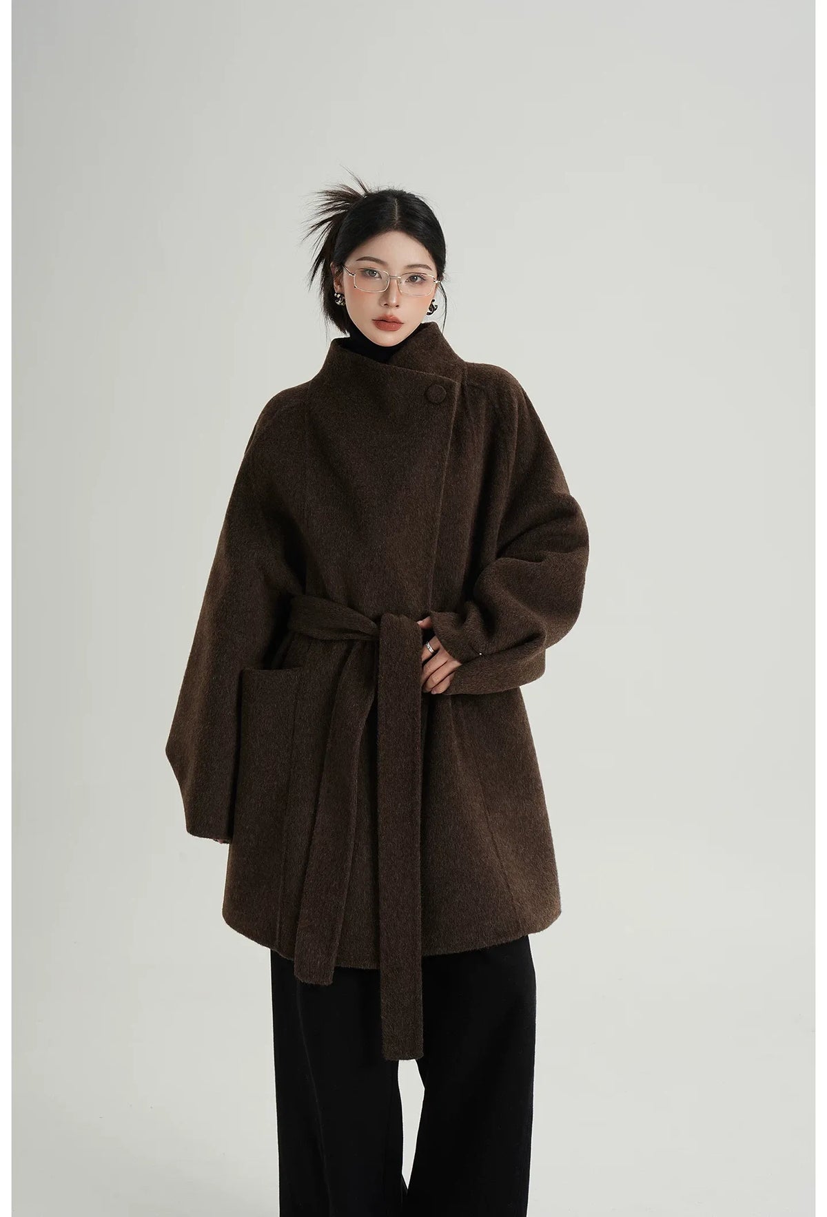 Hand-Sewn Belted Wool Coat