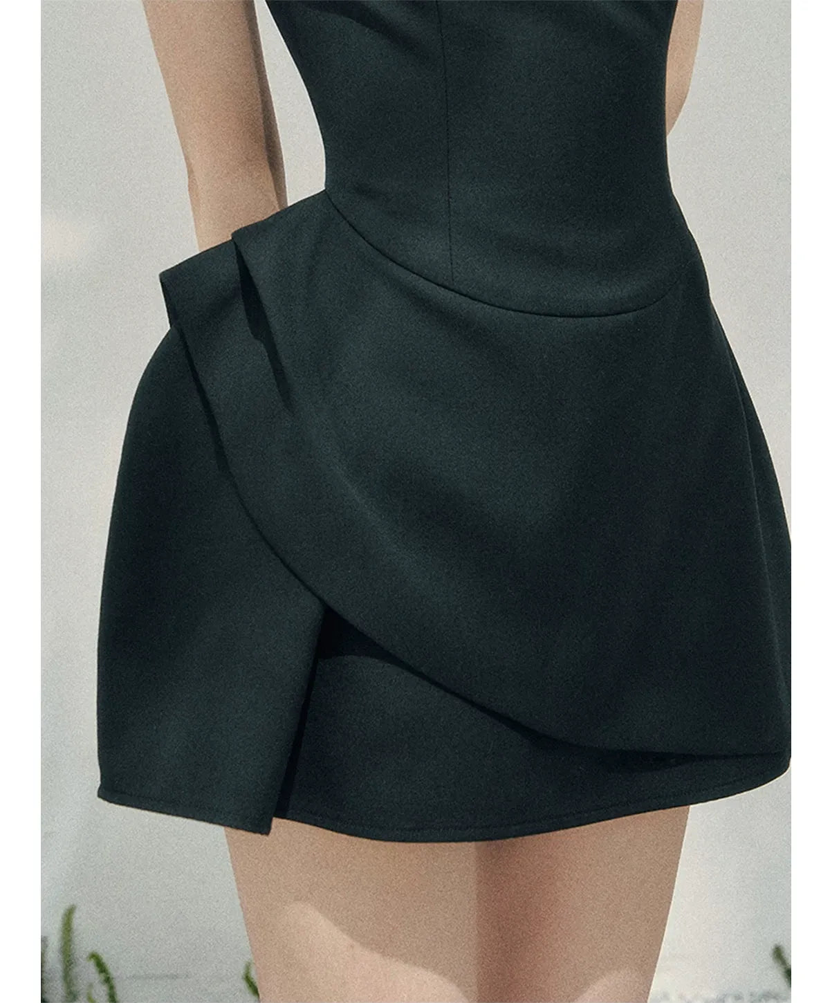 Sleek Bowknot Mini Dress
