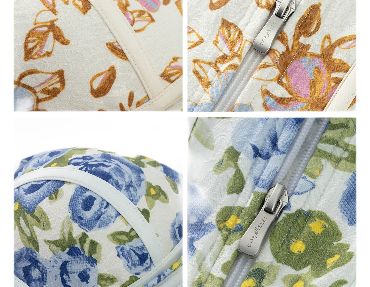 Oil Painting Floral Corset