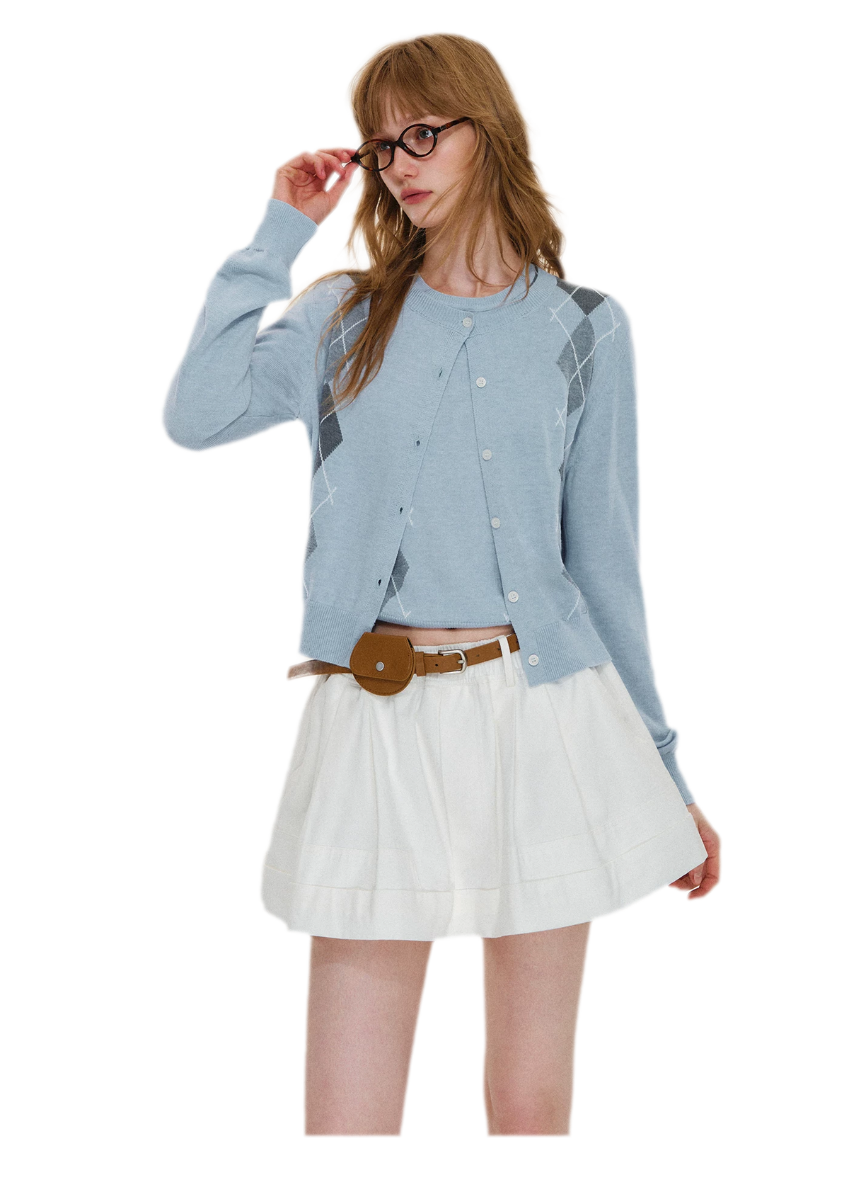Structured Cotton Bubble Skort