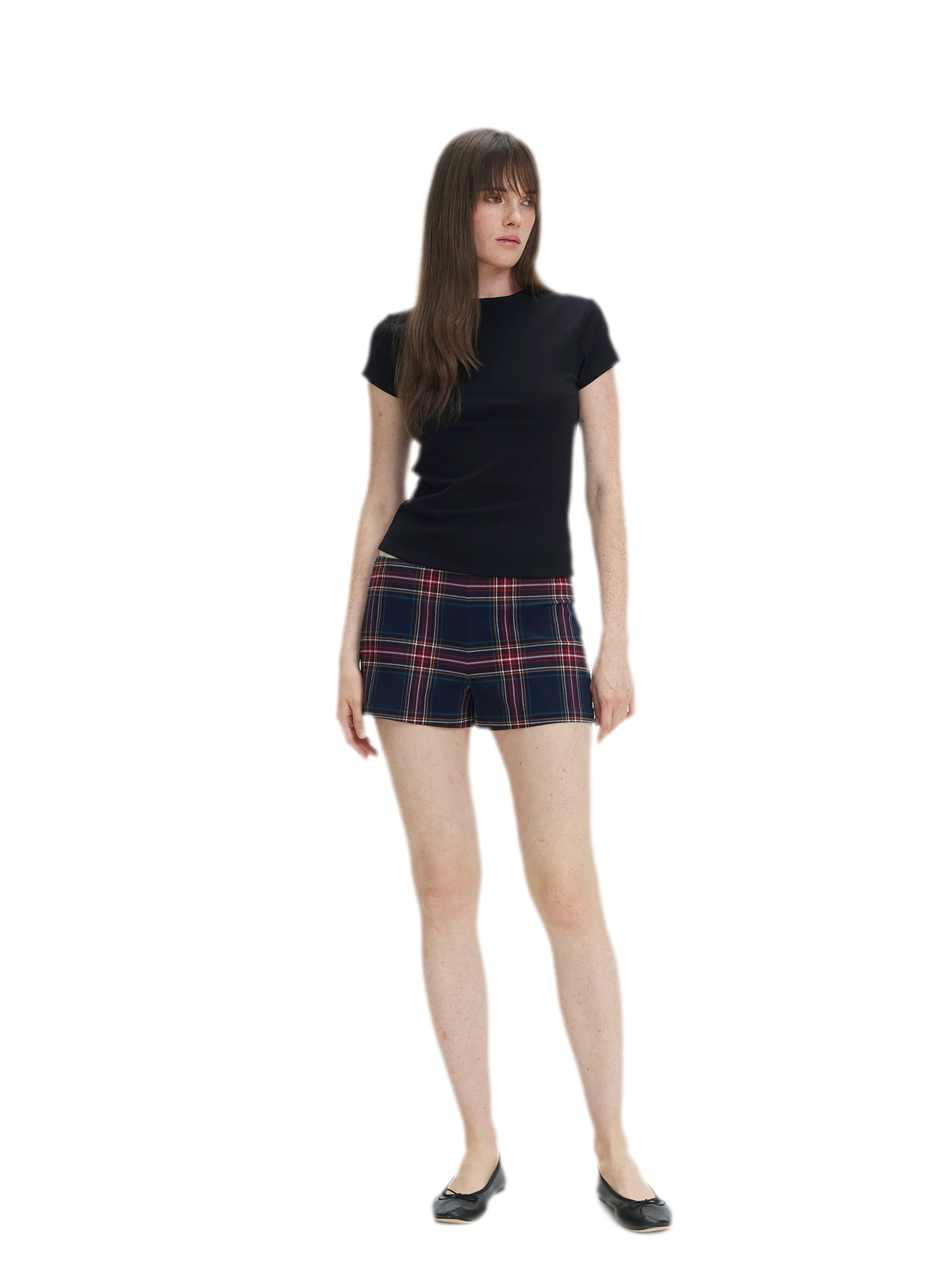 Vintage Plaid Low-Rise Bottoms