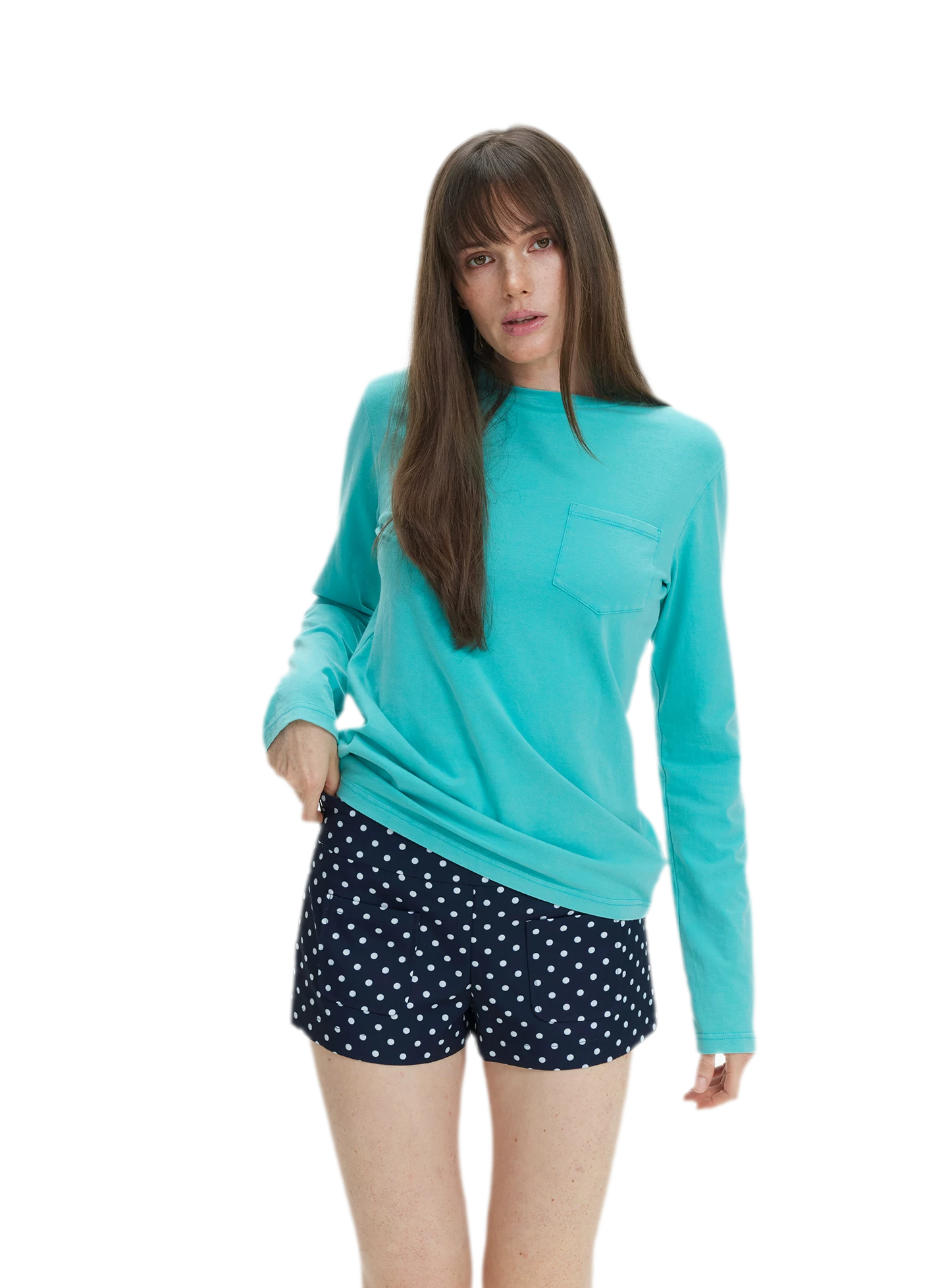 Pocket Detail Long-Sleeve T-Shirt