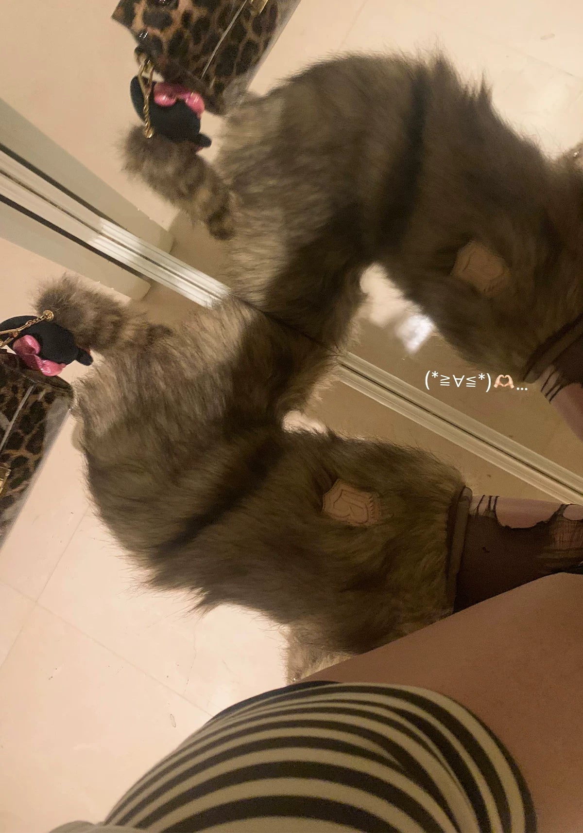 Eco-Fur Tall Wedge Boots