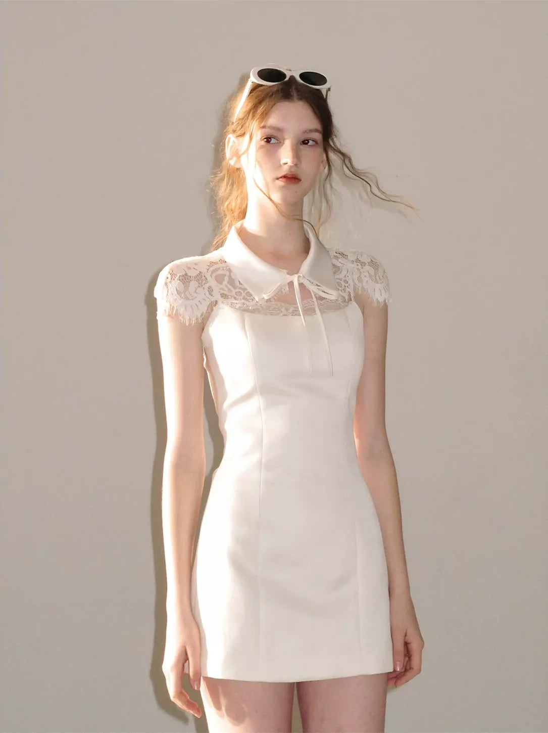 "Moonlight Rose Poem" Lace Puff Dress