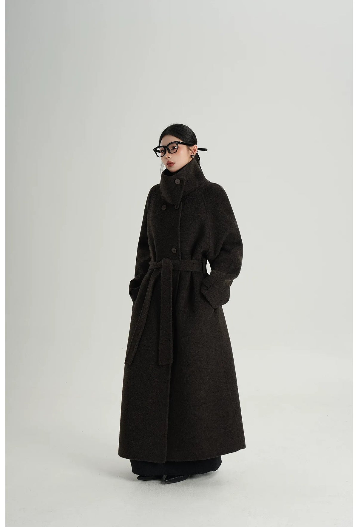 Hand-Sewn Longline Wool Coat