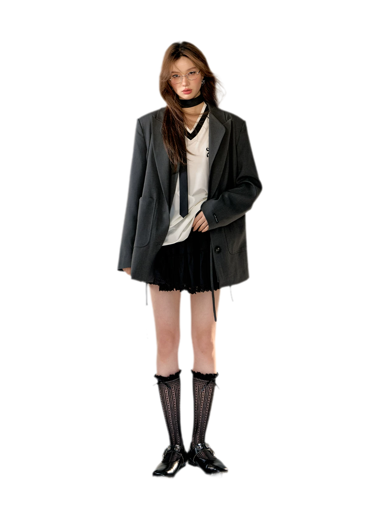 Blokette Jersey V-Neck Set