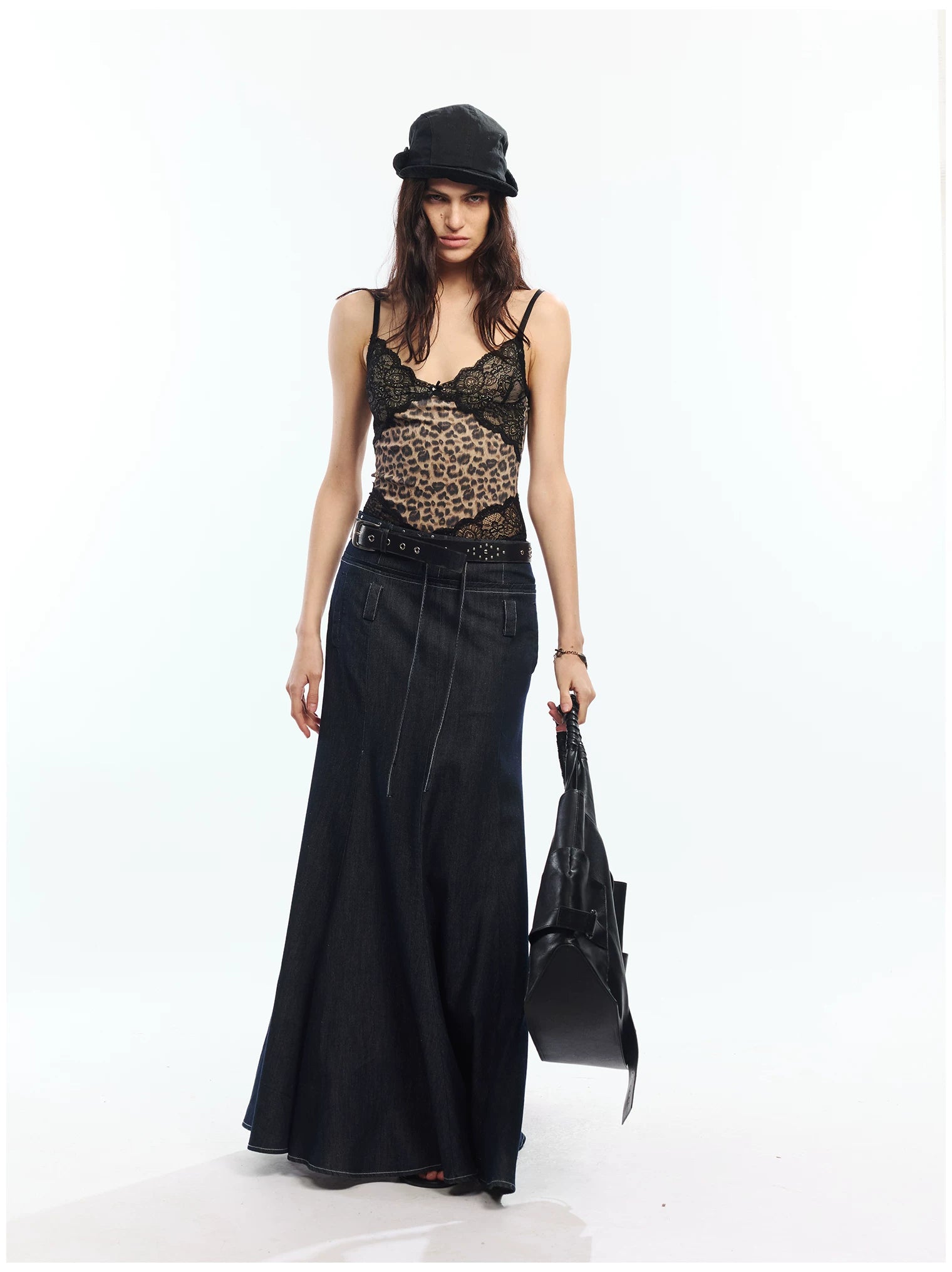 Vintage Rose Leopard Print Lace Camisole