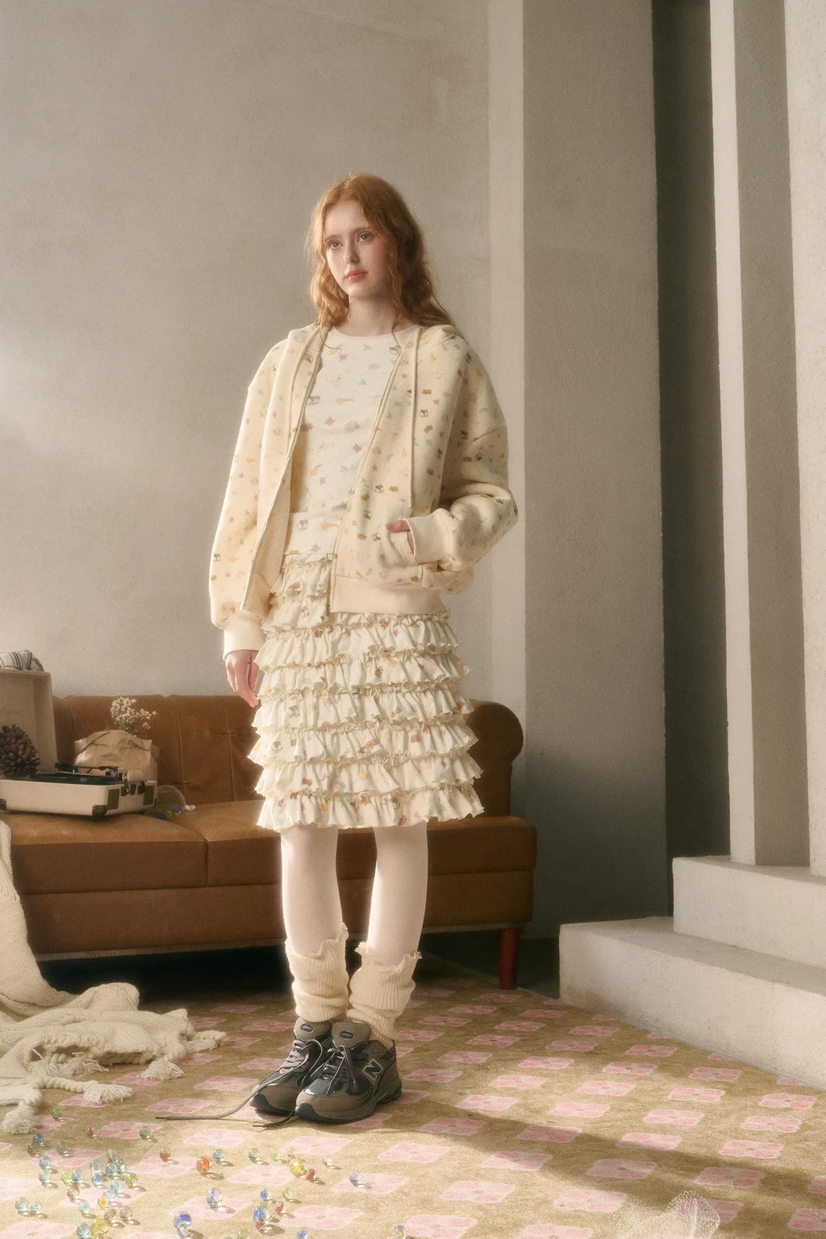 Printed Layered Cake Skirt