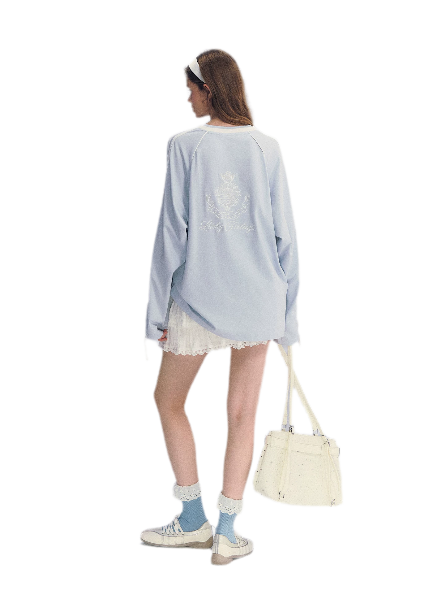 Colorblock Bow Embroidered Tee