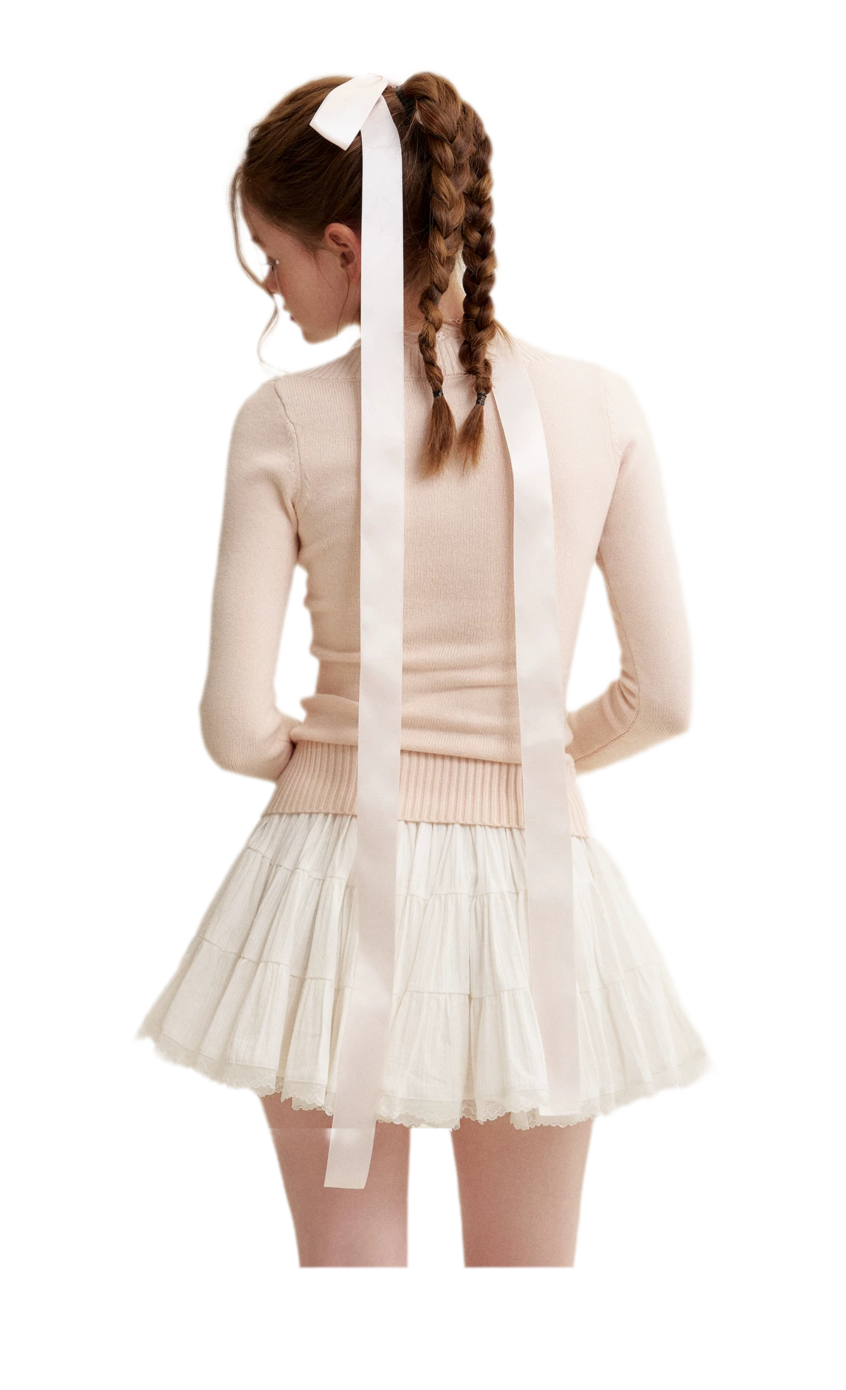 Lace Bow Knit Top