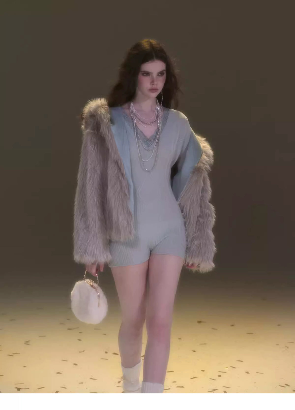 Reversible Suede Fur Winter Jacket