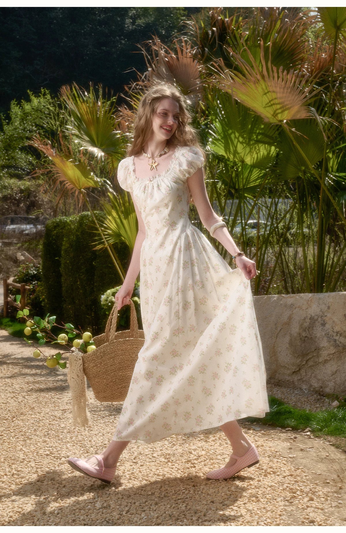 Cream Rose Holiday Rose Dress