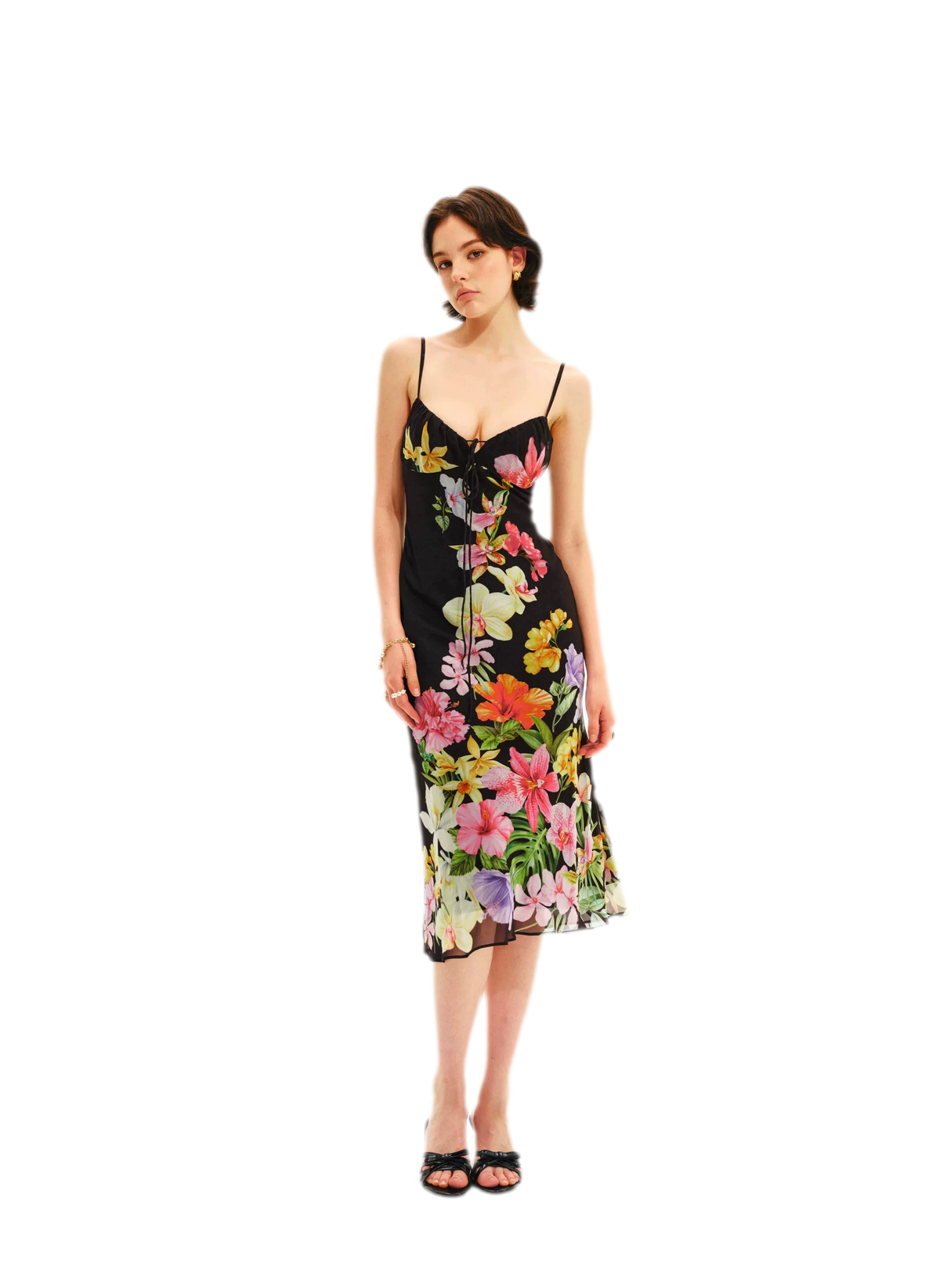 Hand-Painted Floral Camisole Dress